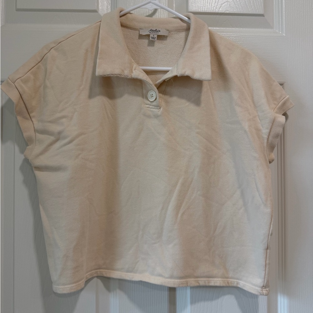 Cream Crop Top